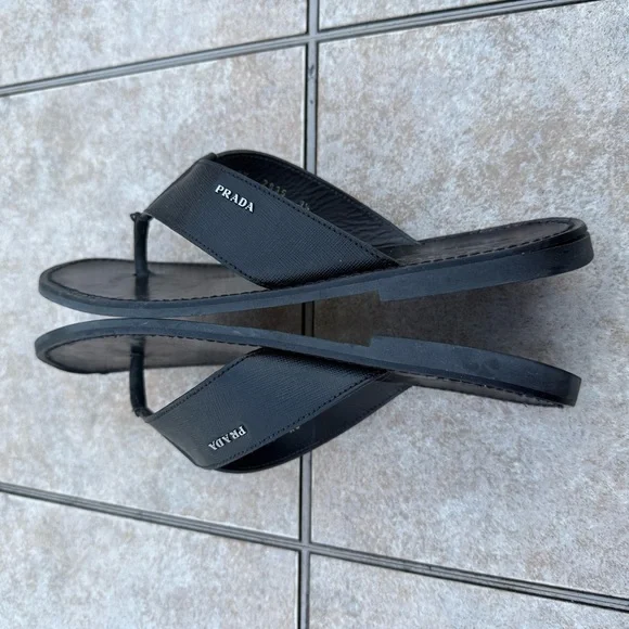 Prada Black Men's Flip-Flops